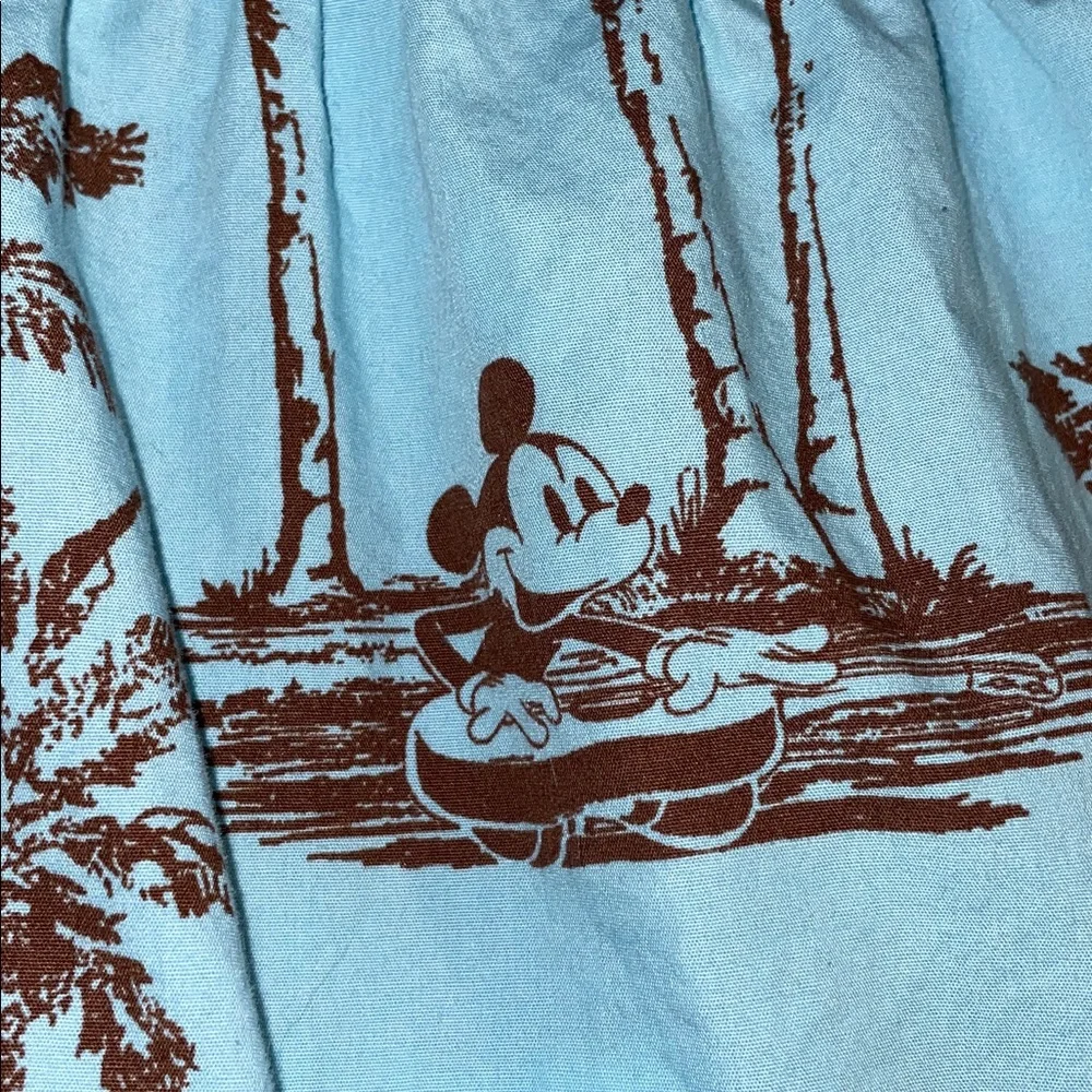 Women’s size M Disney Tiki Kingdom blue & brown cotton maxi skirt - Picture 5 of 6